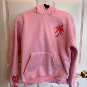 Pink Palm Puff Original “Everything Comes In Waves” 🌊 Light Pink Hoodie💗